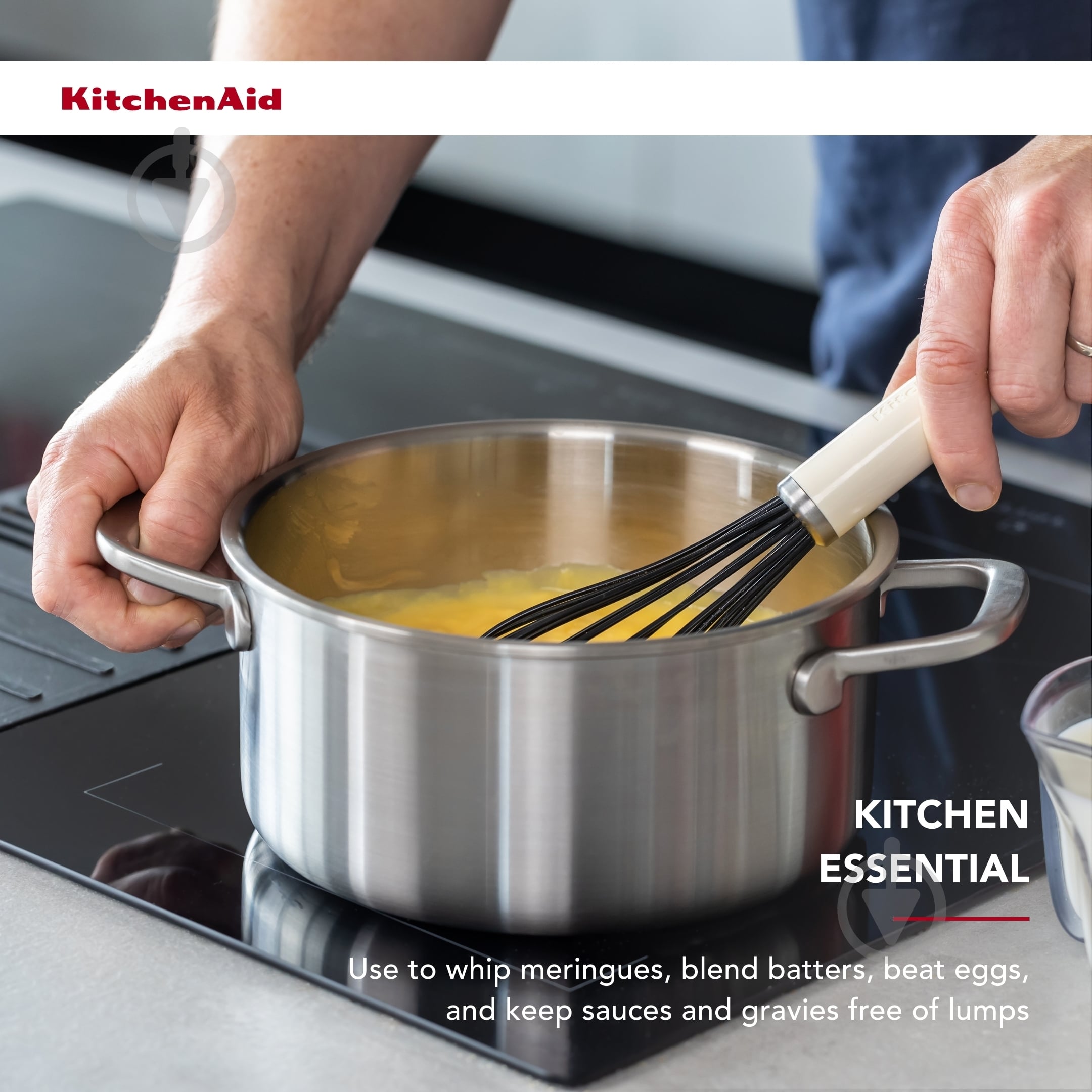 Вінчик KitchenAid Coreline, 27 см, кремовий (KAG0640OHACE) - фото 8