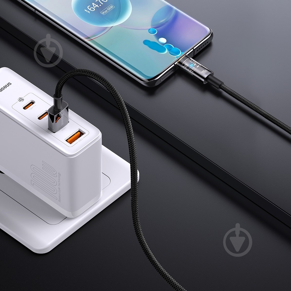 Кабель BASEUS 1 м чорний (CATS000201) - фото 8 Кабель BASEUS 1 м чорний (CATS000201) - фото 8