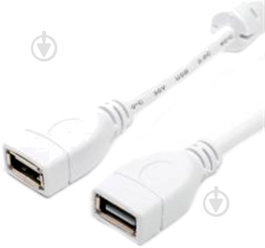 Дата-кабель Atcom USB 2.0 AF/AF 1,8 м белый (15647) - фото 2