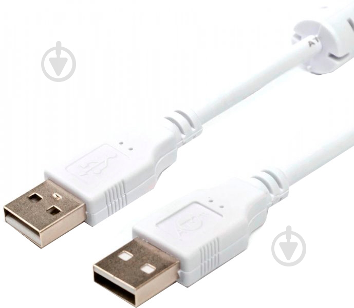 Дата-кабель Atcom USB 2.0 AM/AM 1,8 м белый (16614) - фото 1