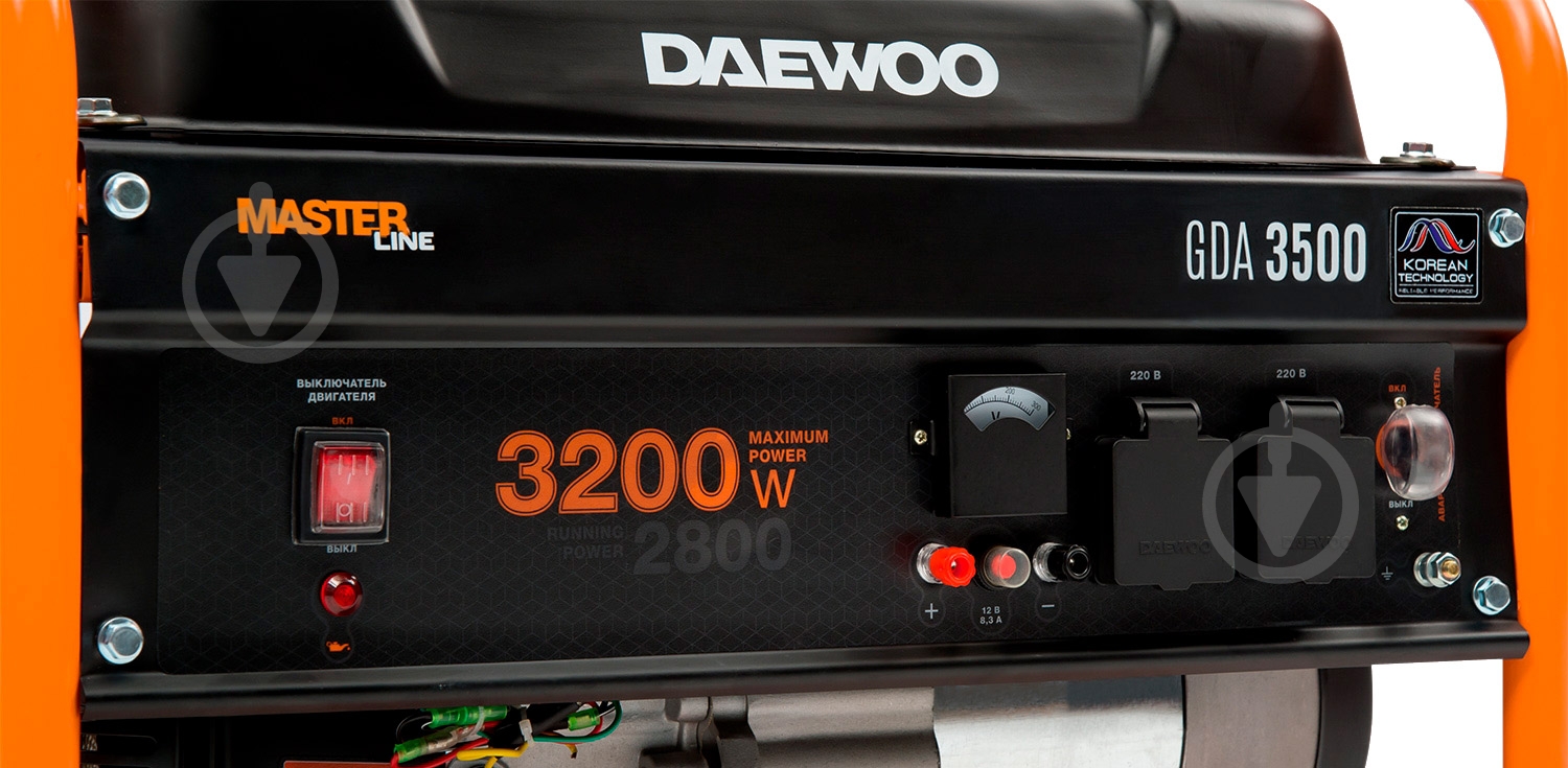 Генератор бензиновый Daewoo 2,8 кВт / 3,2 кВт 220 В GDA 3500 - фото 4