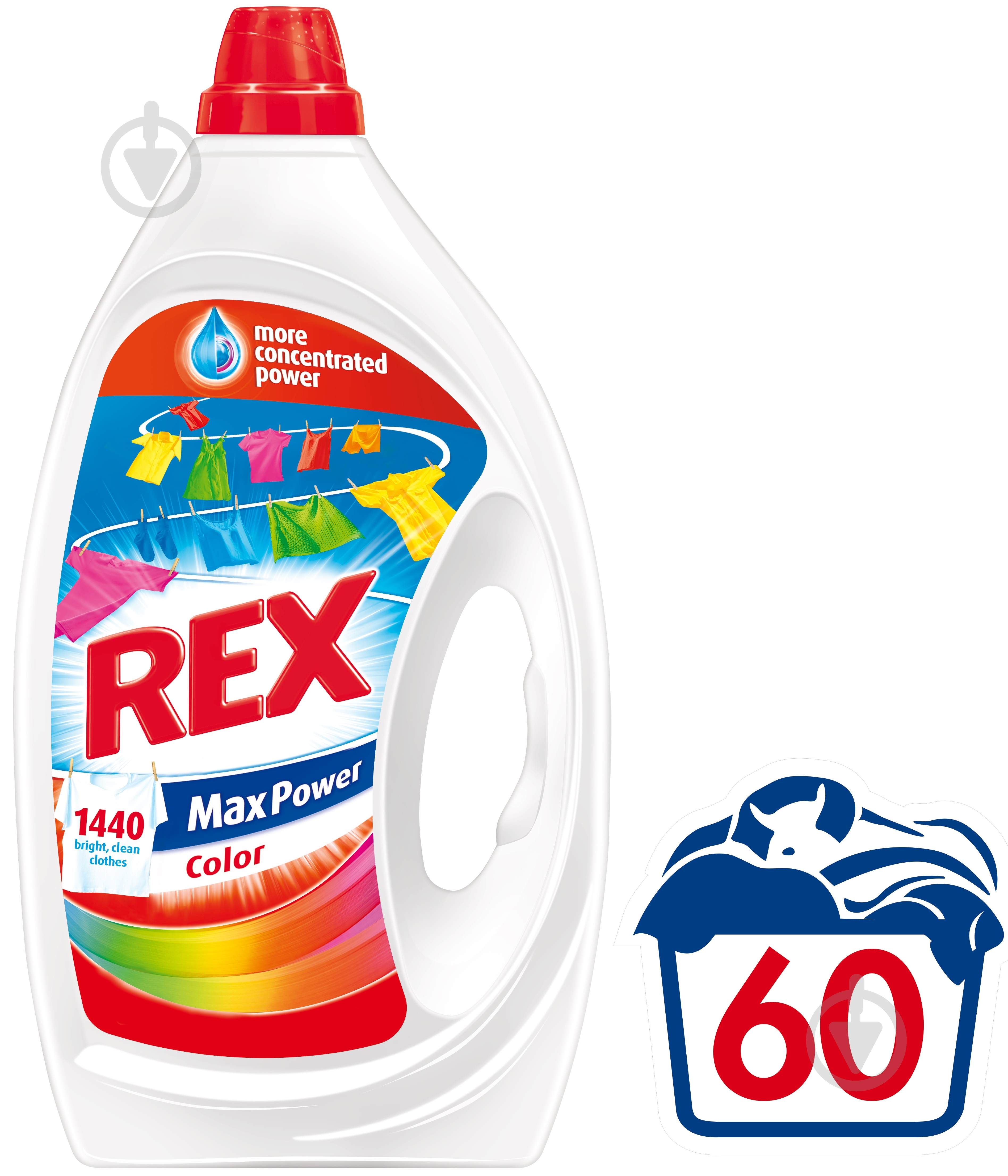 Гель для машинной и ручной стирки REX Color 3 л - фото 1