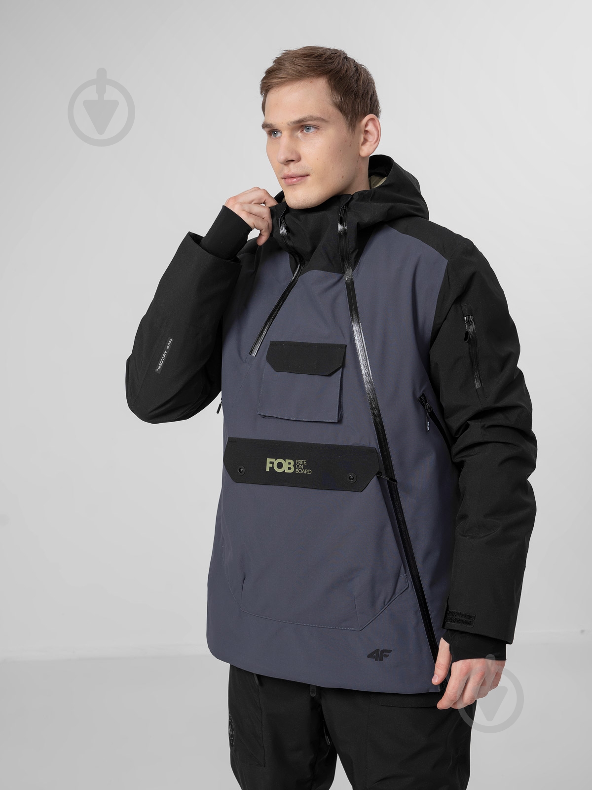 Анорак чоловічий демісезонний 4F SNOWBOARD JACKET KUMS002 H4Z22-KUMS002-22S р.M синій - фото 1