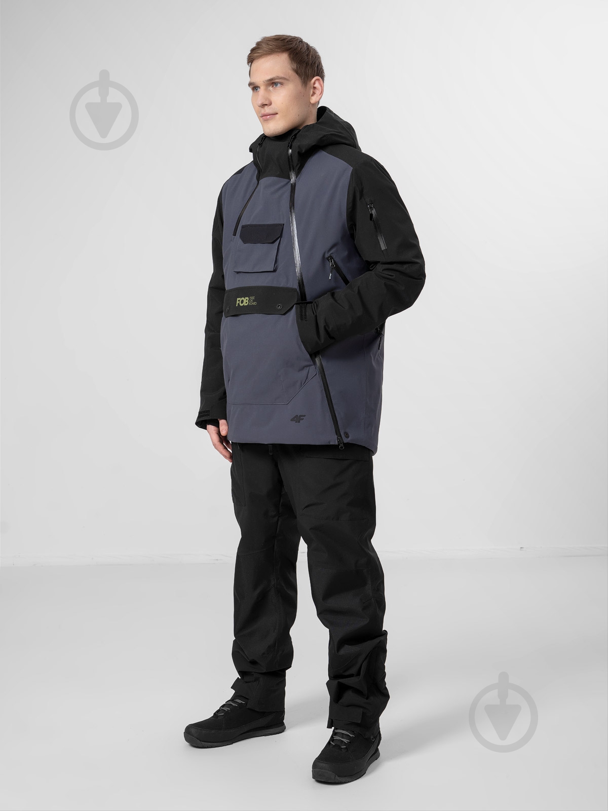 Анорак чоловічий демісезонний 4F SNOWBOARD JACKET KUMS002 H4Z22-KUMS002-22S р.M синій - фото 2