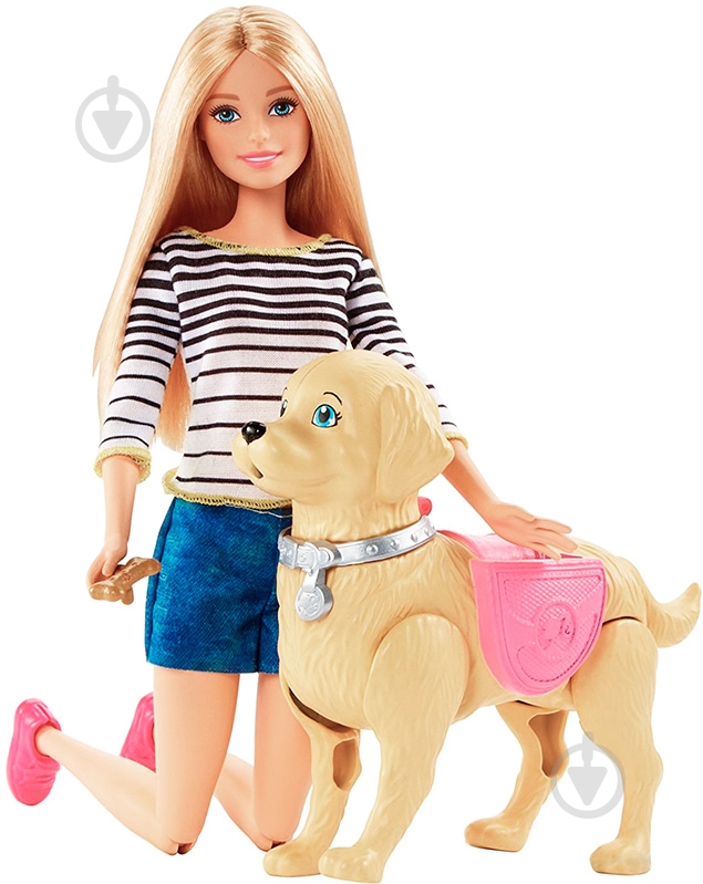 Лялька Barbie Прогулянка із цуценям DWJ68 - фото 4