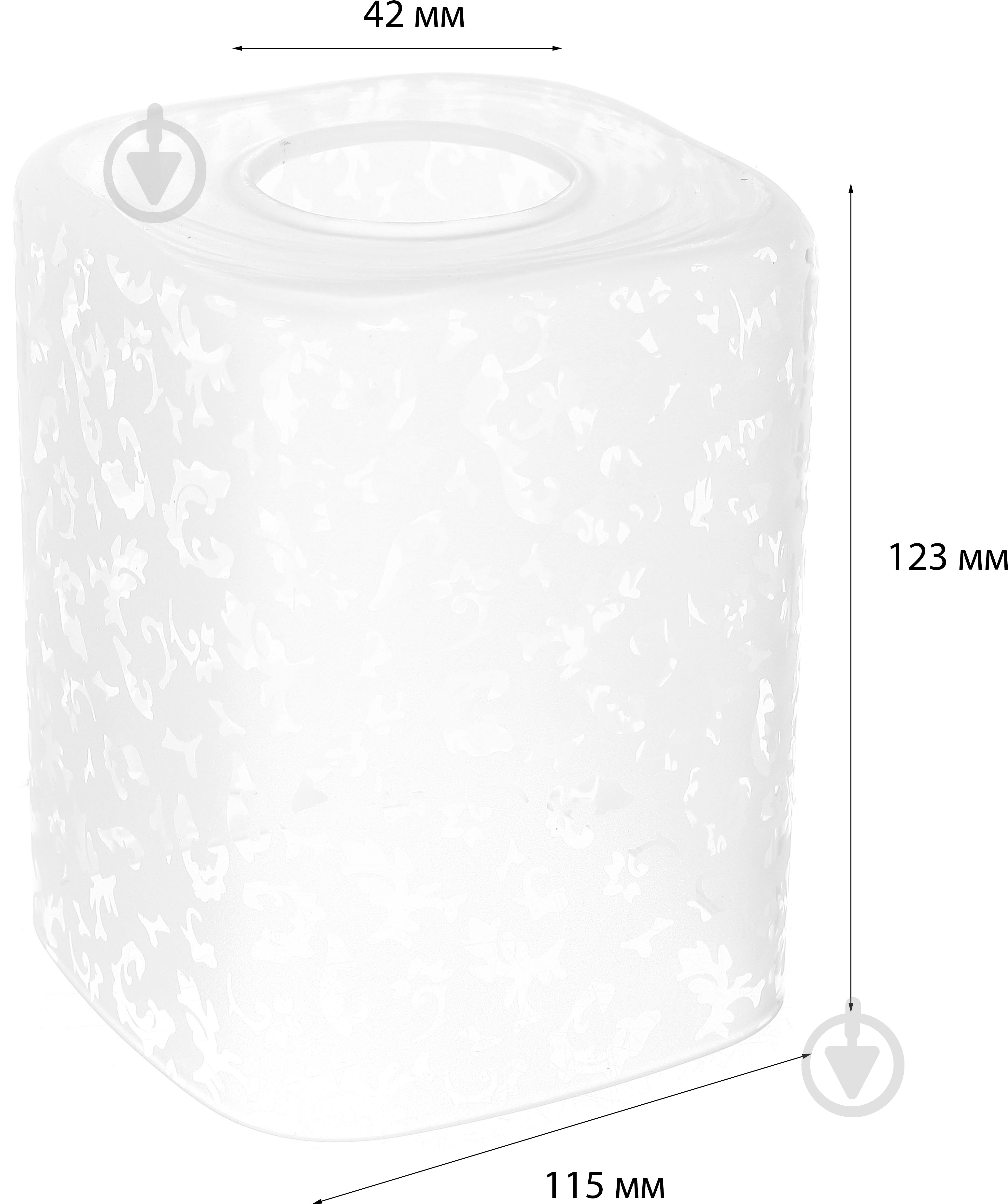 Плафон Taurus E27 Accento lighting ALG-71986glass білий із малюнком - фото 3