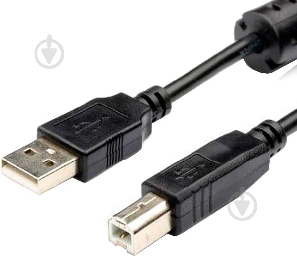Кабель Atcom USB 2.0 AM/BM 1,5 м черный (5474) - фото 2 Кабель Atcom USB 2.0 AM/BM 1,5 м черный (5474) - фото 2
