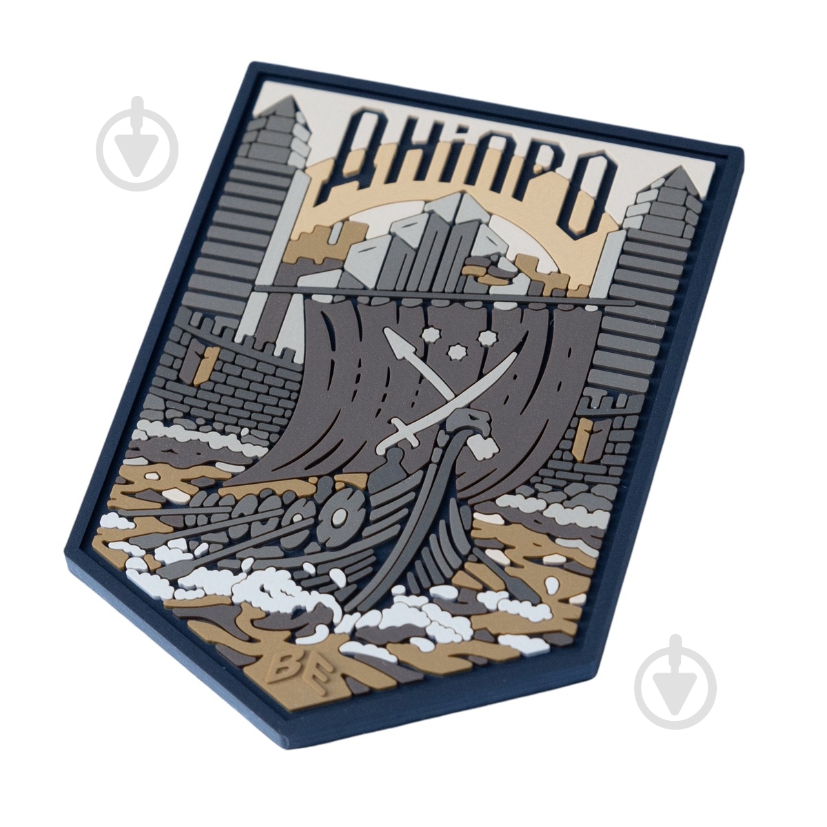 Патчи Brand Element ПВХ (шеврон) "Днепр" оливковый, 7,5*6см - фото 2