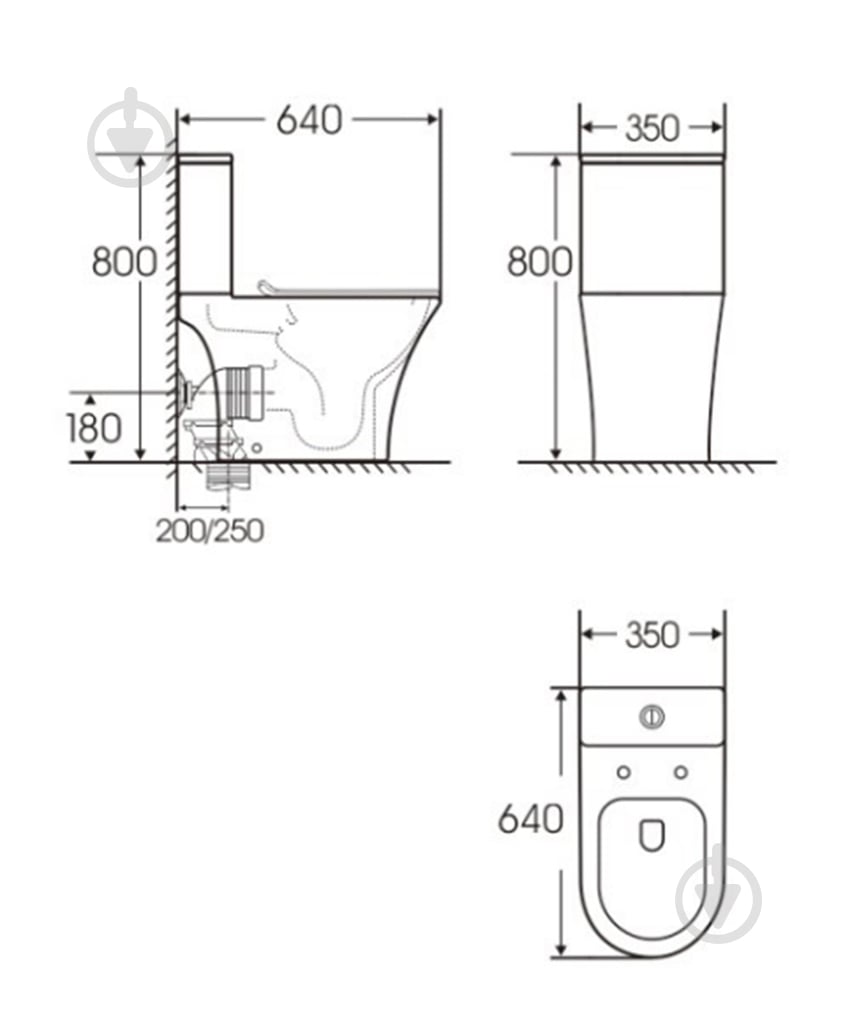 Унитаз-компакт VOLLE CADIZ 2.0 NEW VORTICE, с сиденьем Duroplast slow-closing - фото 3