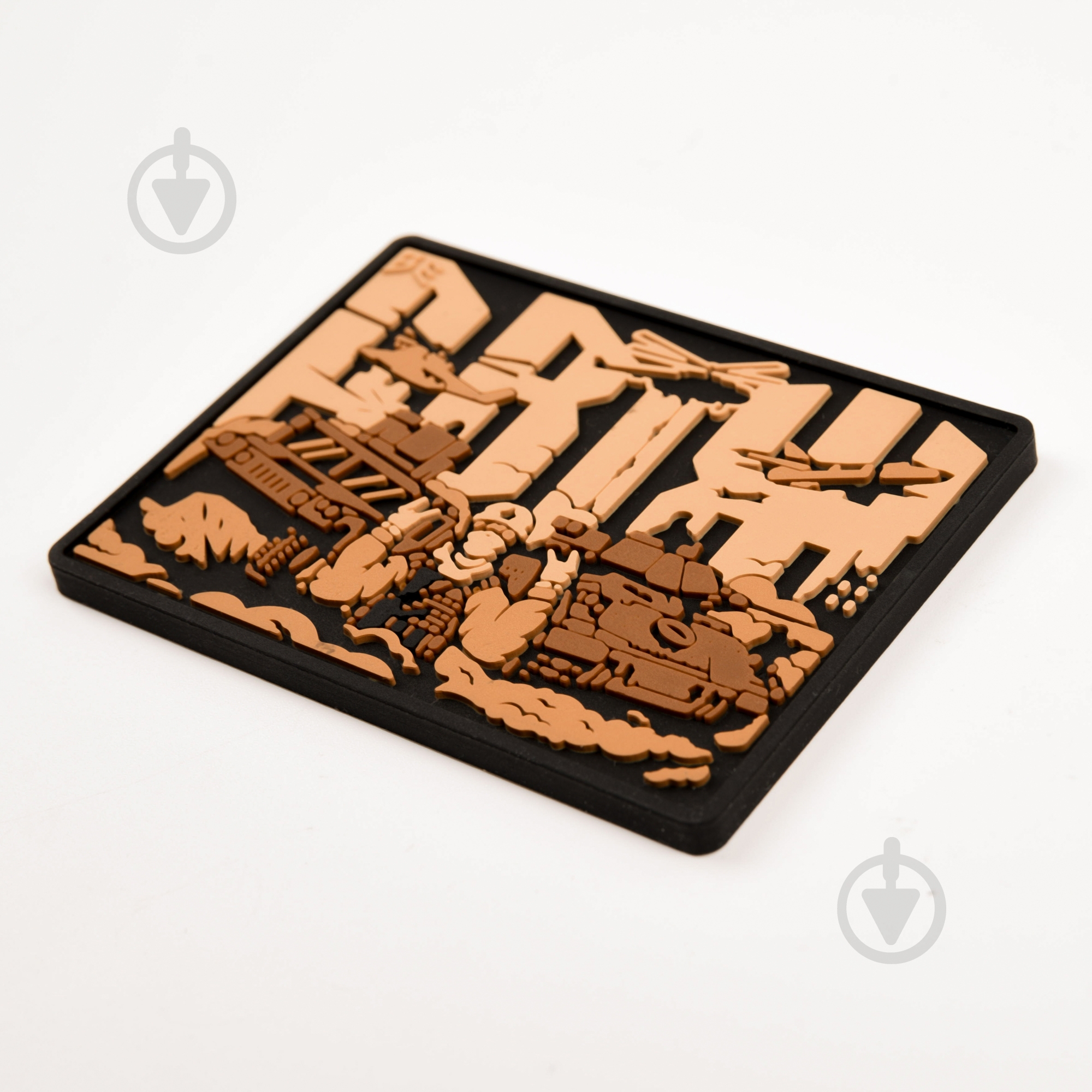 Патчи Brand Element ПВХ (шеврон) "Двіж" Койот, 8*5,8см - фото 2