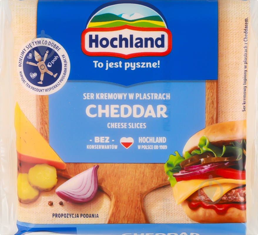 Сыр Hochland Чеддар 130 г ломтики - фото 1