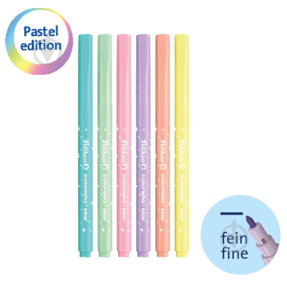 Фломастери 6 кольорів Colorella Star Pastel Pelikan - фото 3