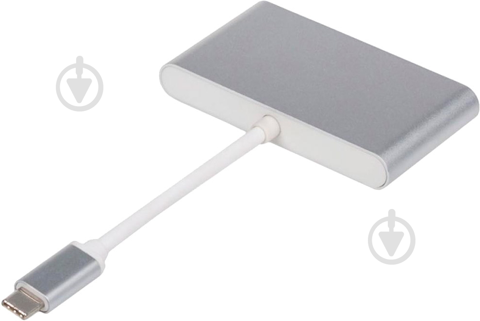 Переходник Atcom Type-C 3.1 - 3xUSB 3.0 / Type-C 0,01 м серебро (12808) - фото 3