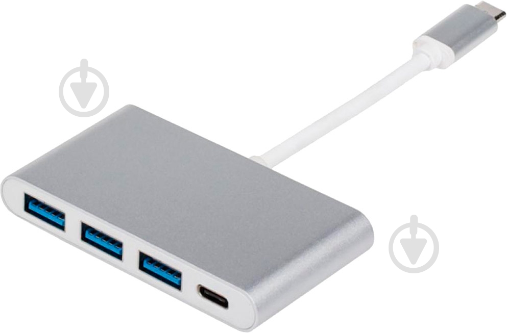 Переходник Atcom Type-C 3.1 - 3xUSB 3.0 / Type-C 0,01 м серебро (12808) - фото 1