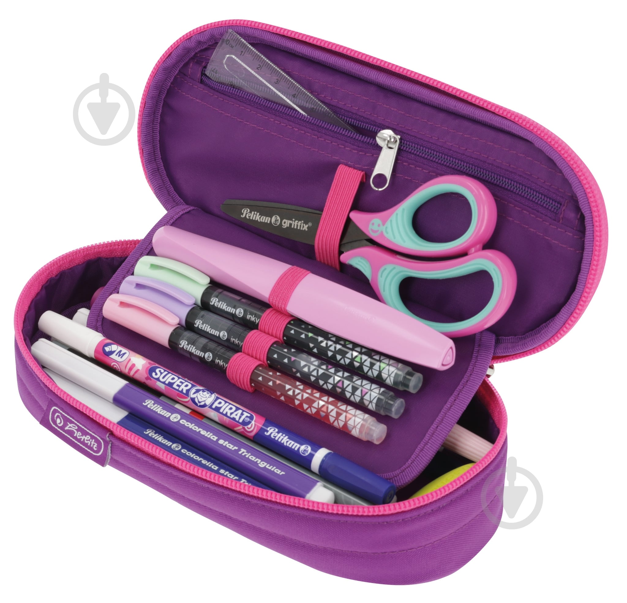 Пенал-бокс Dip Dye Purple 50046423 Herlitz сиреневый - фото 5
