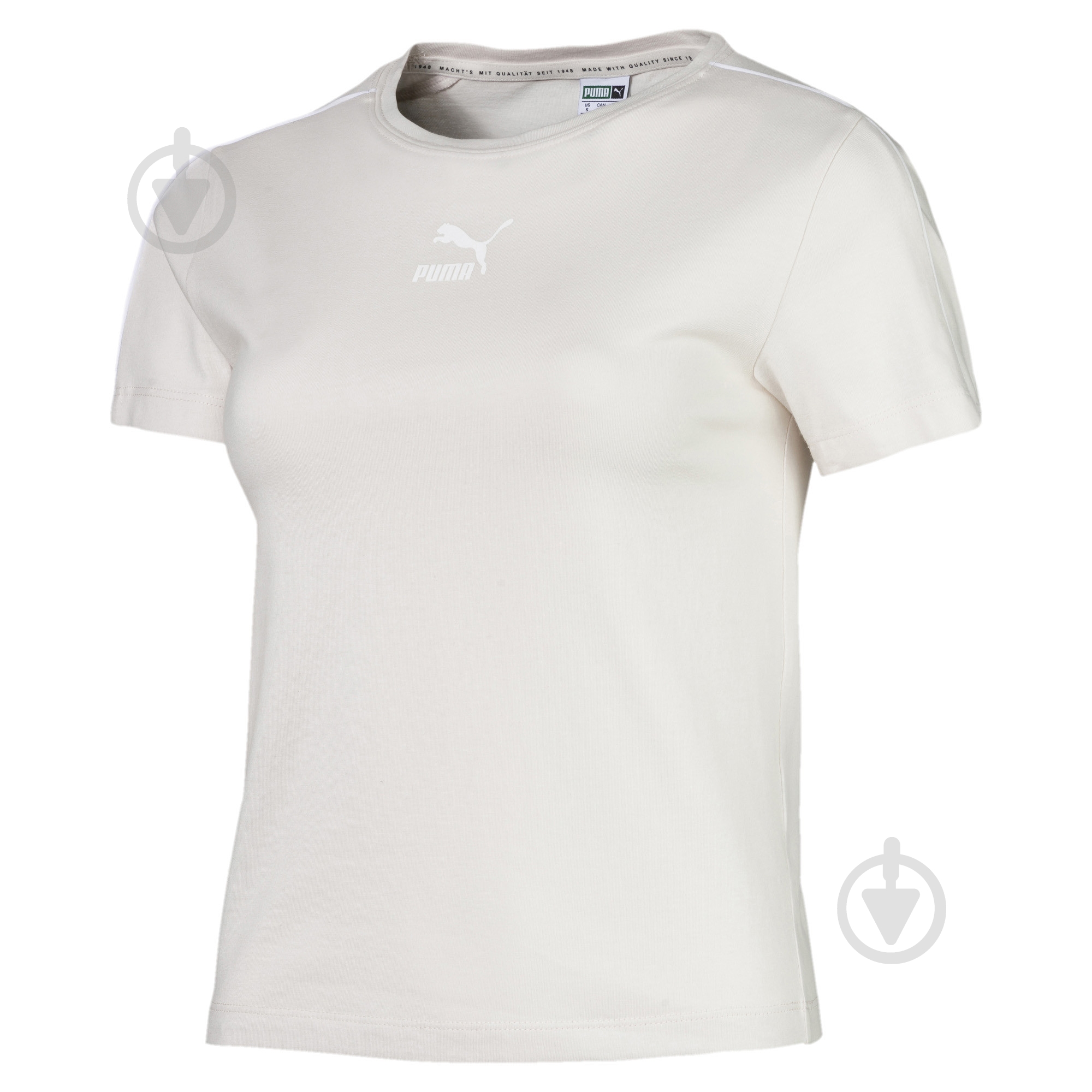 Футболка Puma Classics Tight Top 59537523 р.XS белый - фото 1