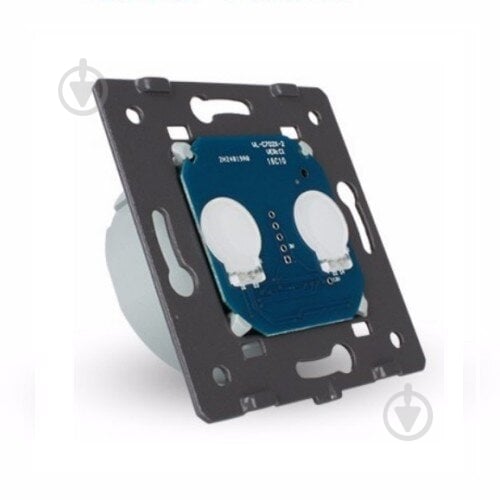 Механизм выключателя сенсорный двухклавишный Livolo с подсветкой серый VL-C702S - фото 2