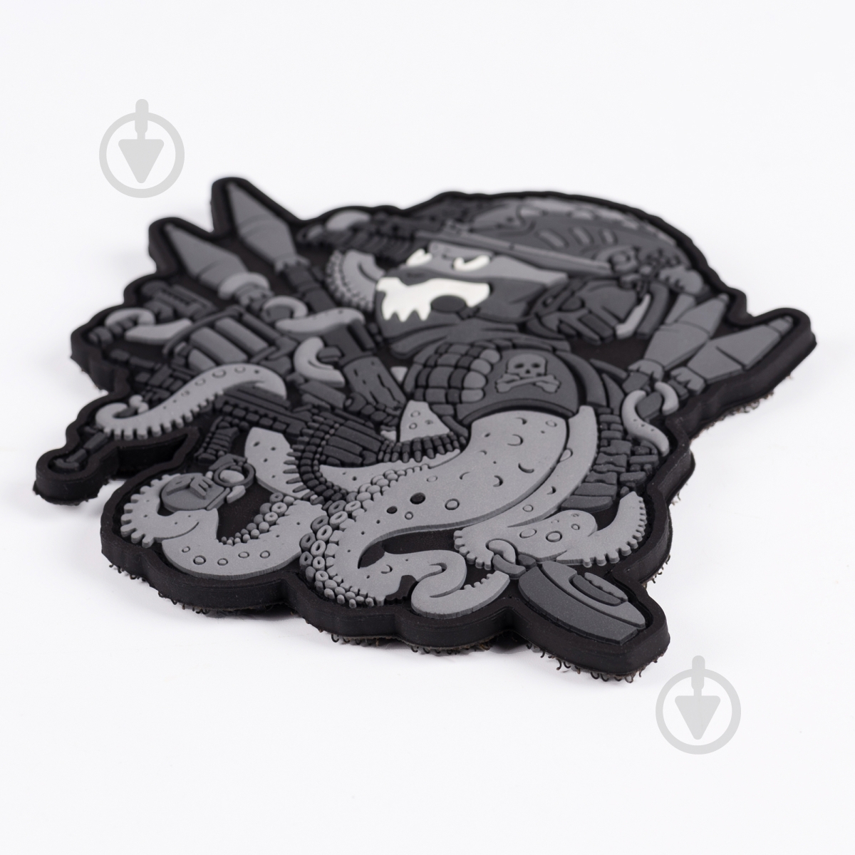 Патчи Brand Element ПВХ (шеврон) "Осьминог" черный, 10*9,5см - фото 2