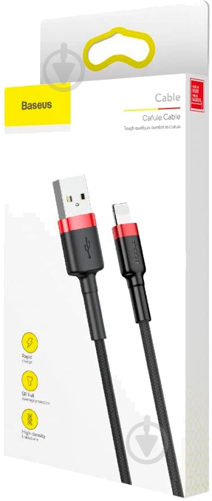 Дата-кабель BASEUS USB 2.0 AM - Lightning 1 м черный (CALKLF-B19) - фото 5 Дата-кабель BASEUS USB 2.0 AM - Lightning 1 м черный (CALKLF-B19) - фото 5