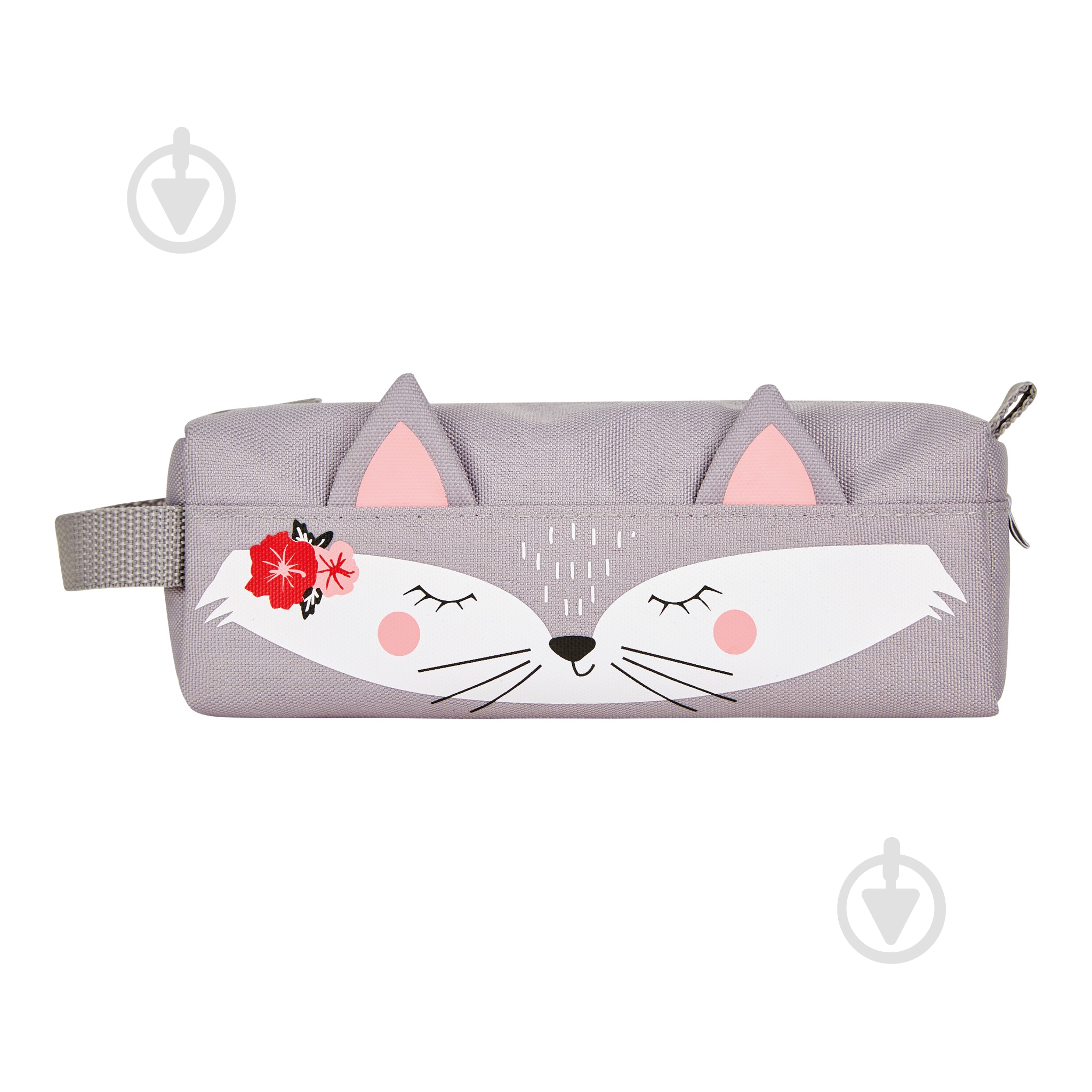 Пенал-косметичка Quattro Kitty 50043637 Herlitz серый - фото 2