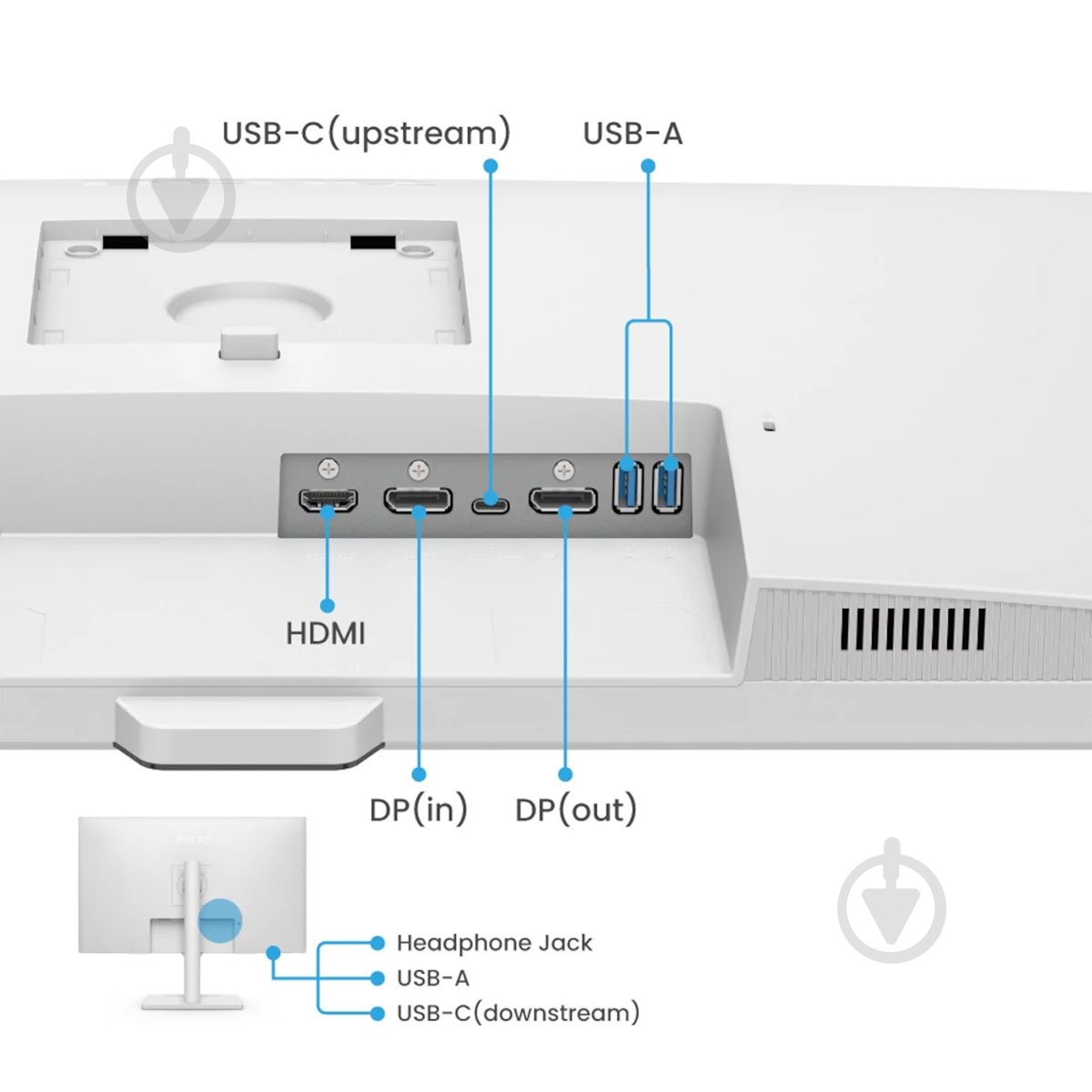 Монитор BenQ белый 31,5" (9H.LLHLA.TBE) - фото 8