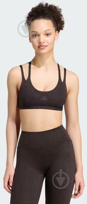 Бра Adidas KG4723 р.XS коричневый - фото 1