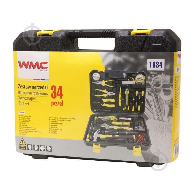 Набор ручного инструмента WMC TOOLS 34 шт. 1034 - фото 2 Набор ручного инструмента WMC TOOLS 34 шт. 1034 - фото 2