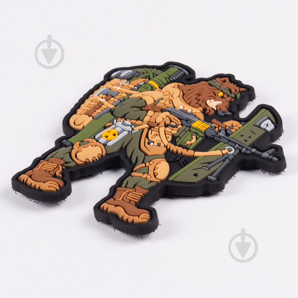 Патчи Brand Element ПВХ (шеврон) "Wild Bear" зеленый, 10*9см - фото 2