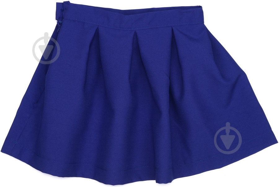 Спідниця для дівчаток в складку Україна р.104-110 синій електрик С005Д - фото 2