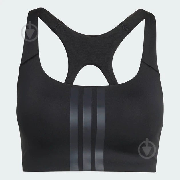 Бра Adidas Workout 3-Stripes Medium Support JX5006 р.XS черный - фото 1