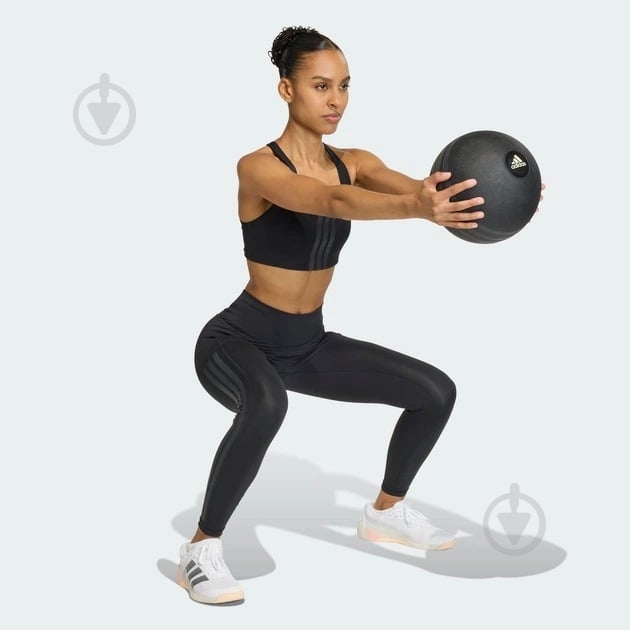 Бра Adidas Workout 3-Stripes Medium Support JX5006 р.XS черный - фото 4