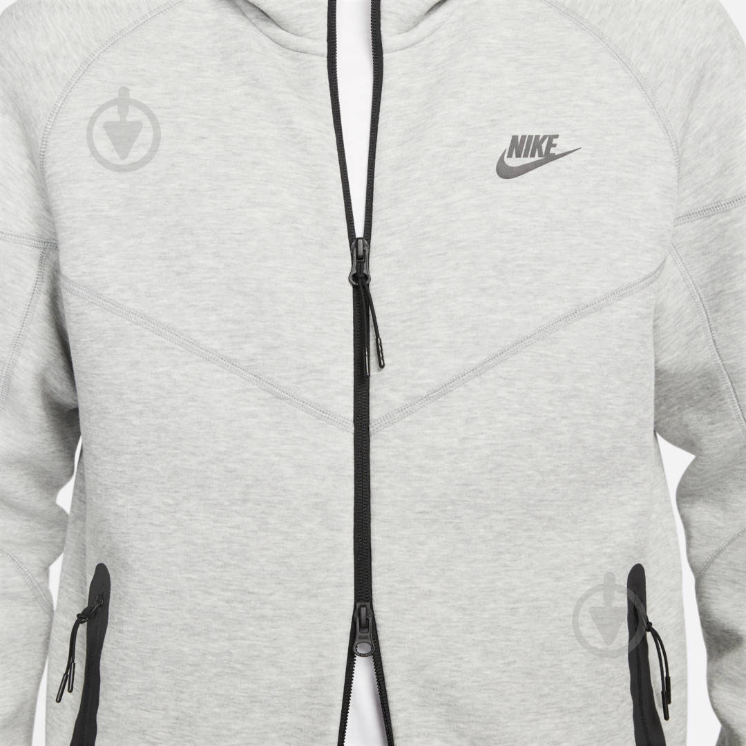 Джемпер Nike M NK TCH FLC FZ WR HOODIE FB7921-063 р.S серый - фото 8