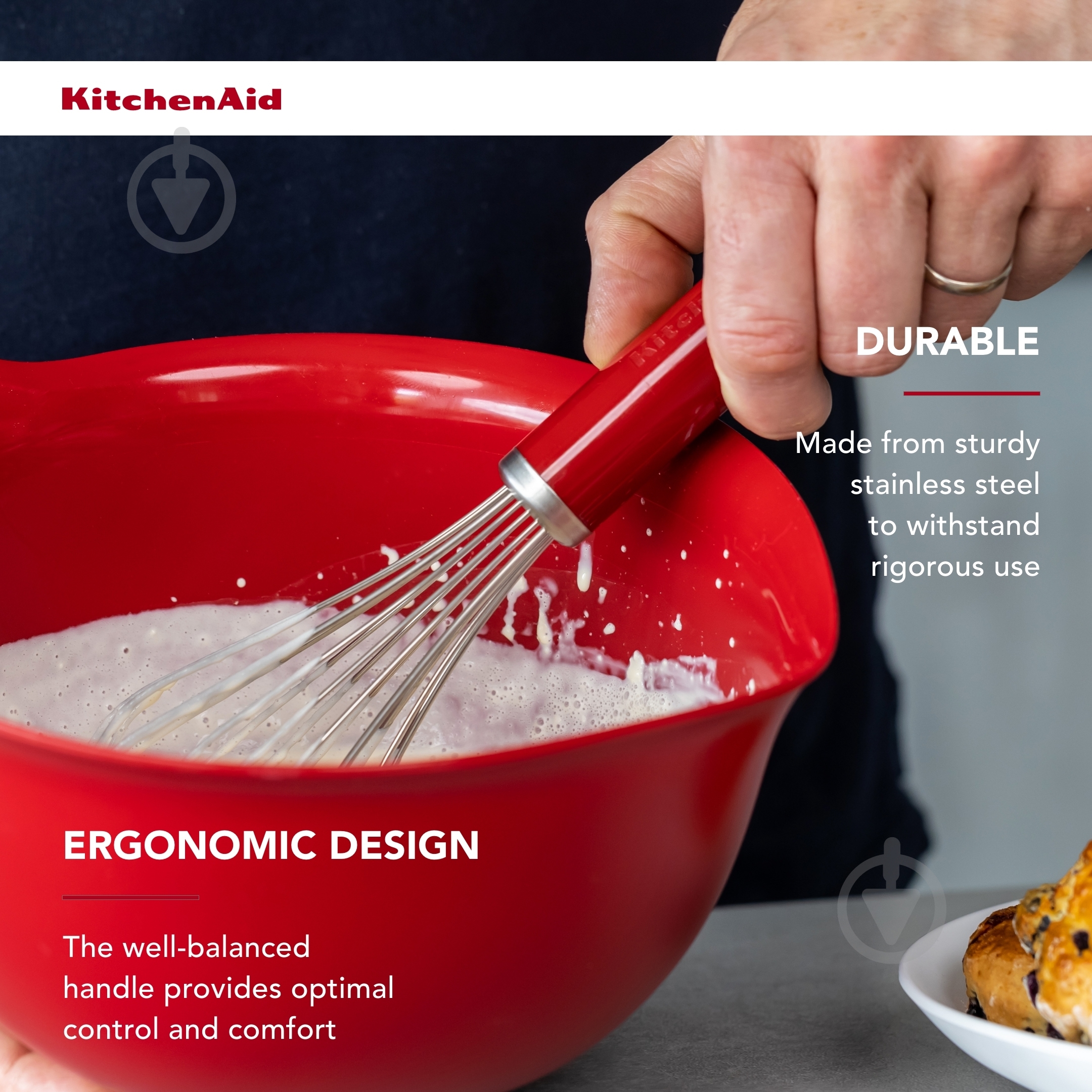 Набір кухонних приборів KitchenAid Coreline, 2 предмета, червоний (KQG463OHERE) - фото 7