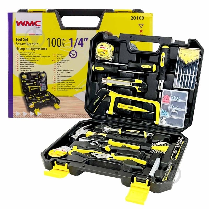Набор ручного инструмента WMC TOOLS 100 шт. 20100 - фото 1 Набор ручного инструмента WMC TOOLS 100 шт. 20100 - фото 1