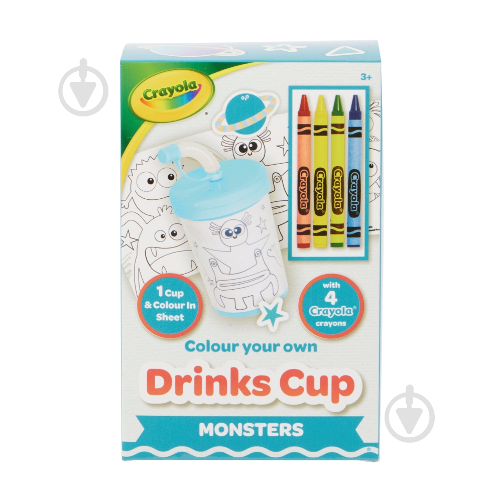 Стаканчик-раскраска Crayola Монстры с карандашами 15765-A - фото 1