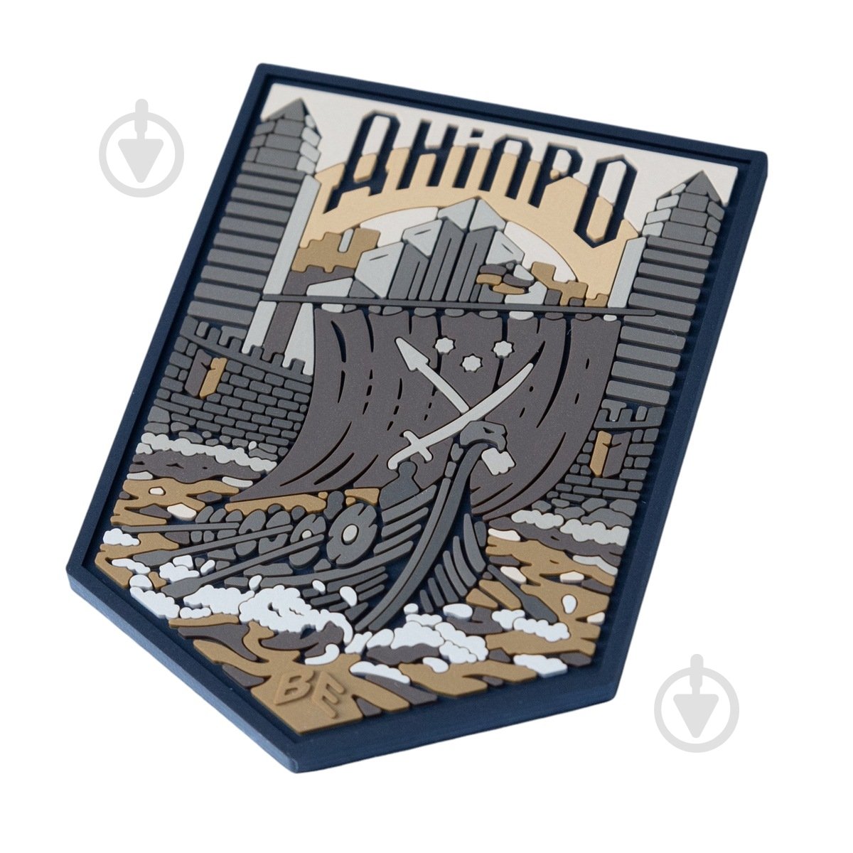 Патчи Brand Element ПВХ (шеврон) "Днепр" койот, 7,5*6см - фото 2