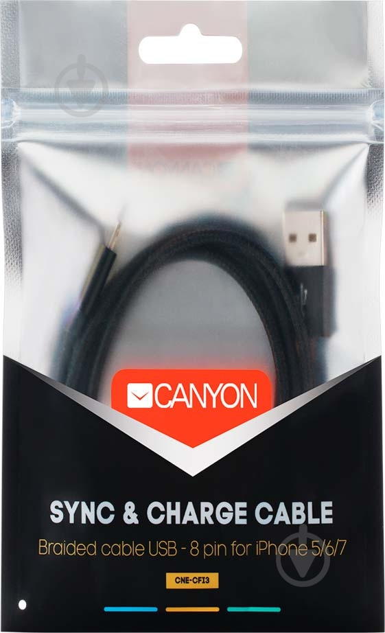 Кабель Canyon 1 м (CNE-CFI3B) - фото 3 Кабель Canyon 1 м (CNE-CFI3B) - фото 3