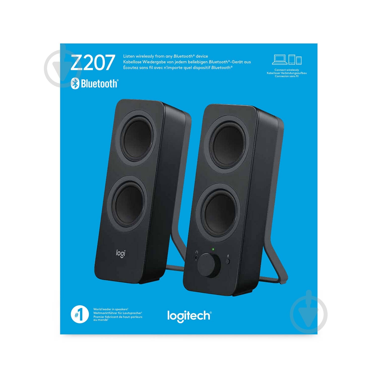 Акустическая система Logitech Bluetooth Computer Speakers Z207 BT 2.0 black - фото 6