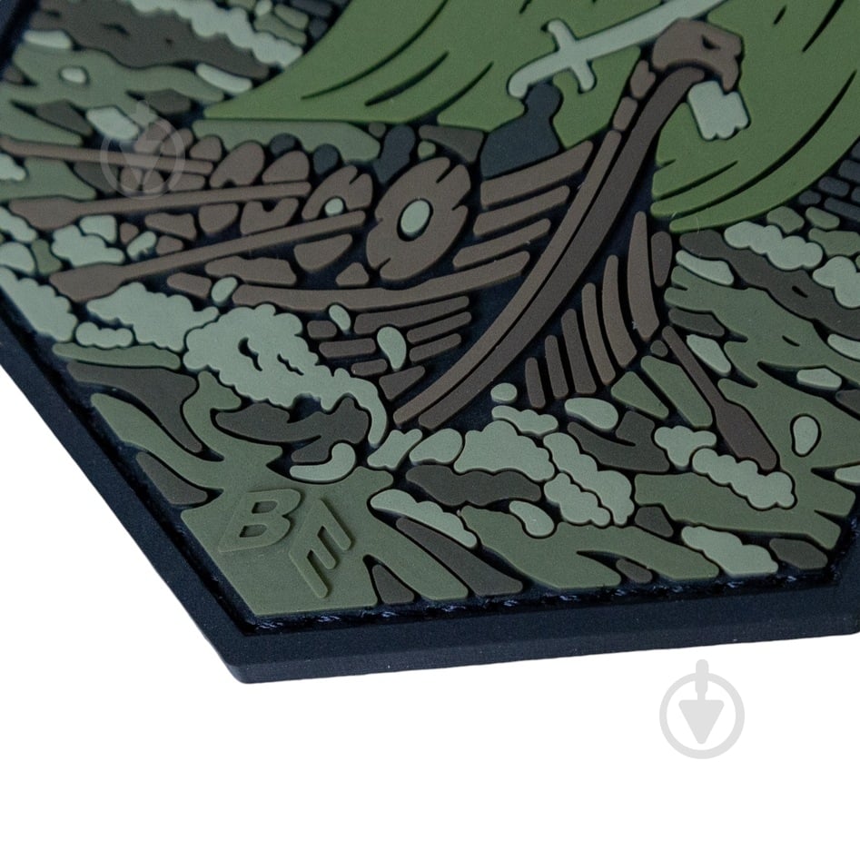 Патчи Brand Element ПВХ (шеврон) "Днепр" олива, 7,5*6см - фото 4