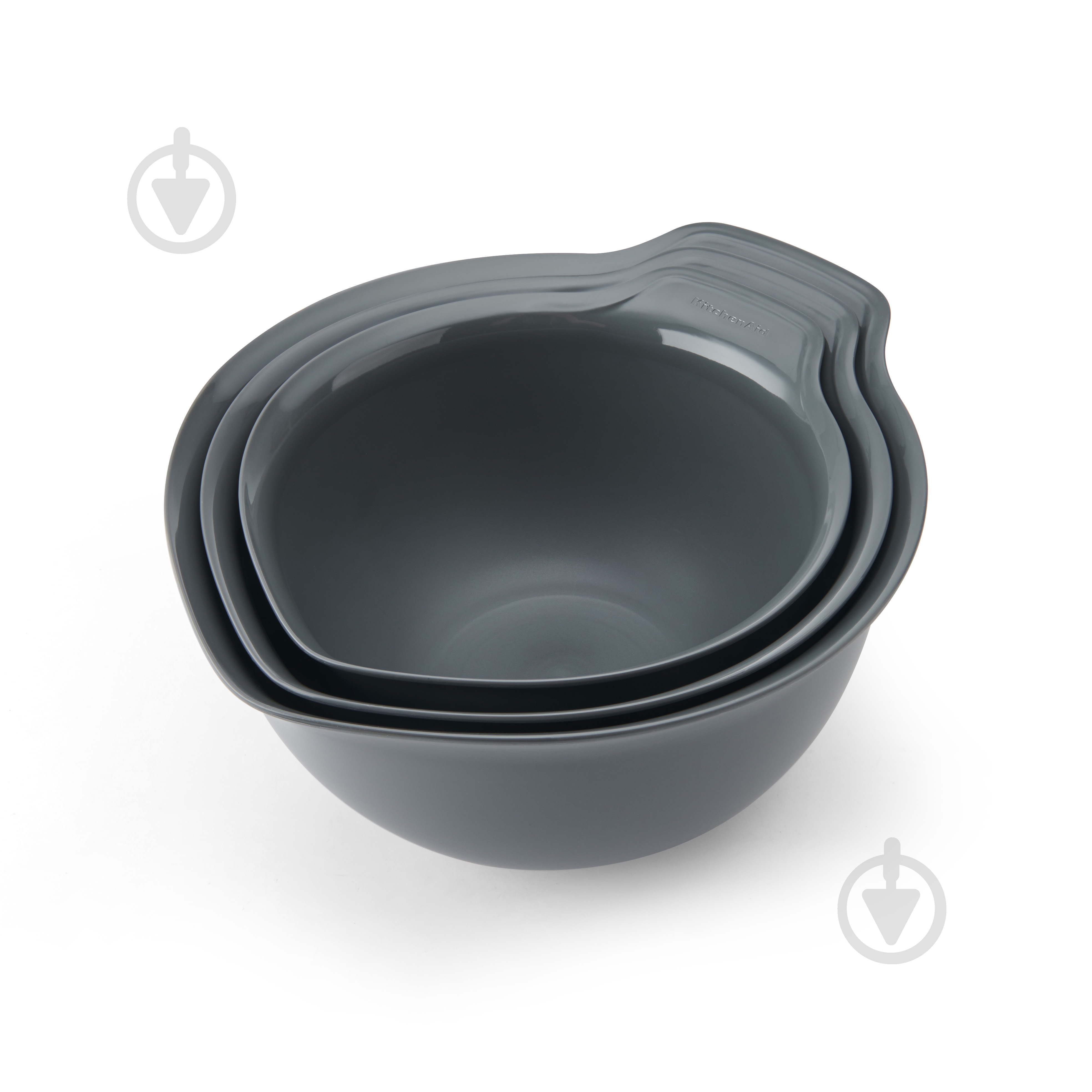Набор мисок KitchenAid Coreline, 3шт, 2,4/3,3/4,3л, серый (KQG175OSCGG) - фото 1 Набор мисок KitchenAid Coreline, 3шт, 2,4/3,3/4,3л, серый (KQG175OSCGG) - фото 1