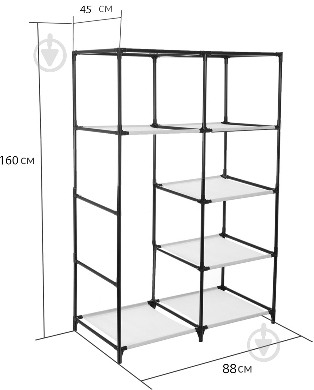 Тканинна шафа Kare 1600х880х450 мм білий - фото 4 Тканинна шафа Kare 1600х880х450 мм білий - фото 4