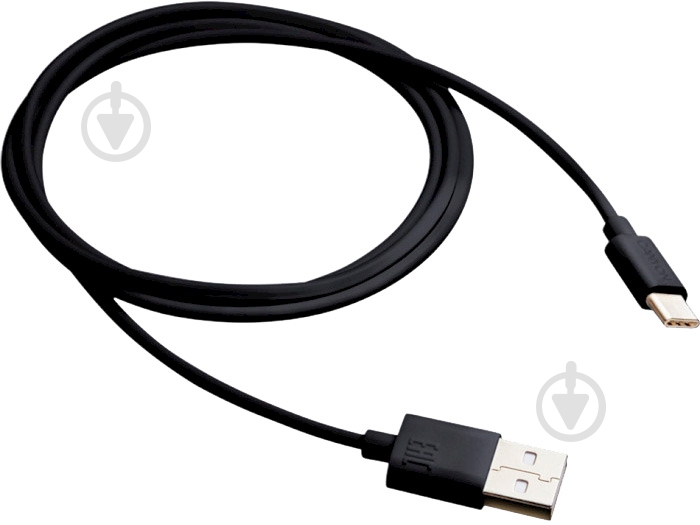 Кабель Canyon USB type C – USB type A 1 м чорний (CNE-USBC1B) - фото 1