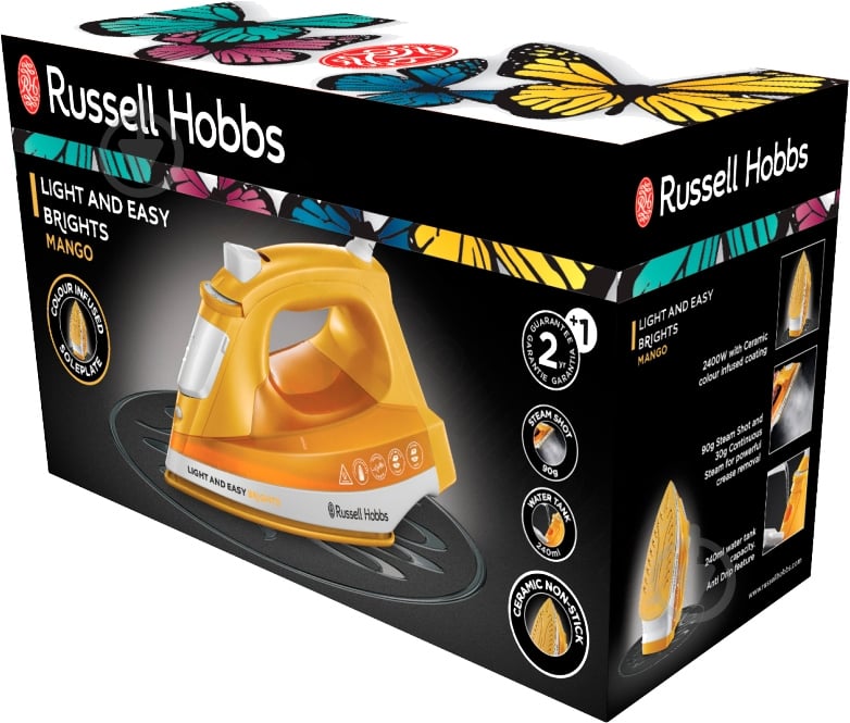 Утюг Russell Hobbs 24800-56 Light and Easy Brights Mango - фото 3 Утюг Russell Hobbs 24800-56 Light and Easy Brights Mango - фото 3