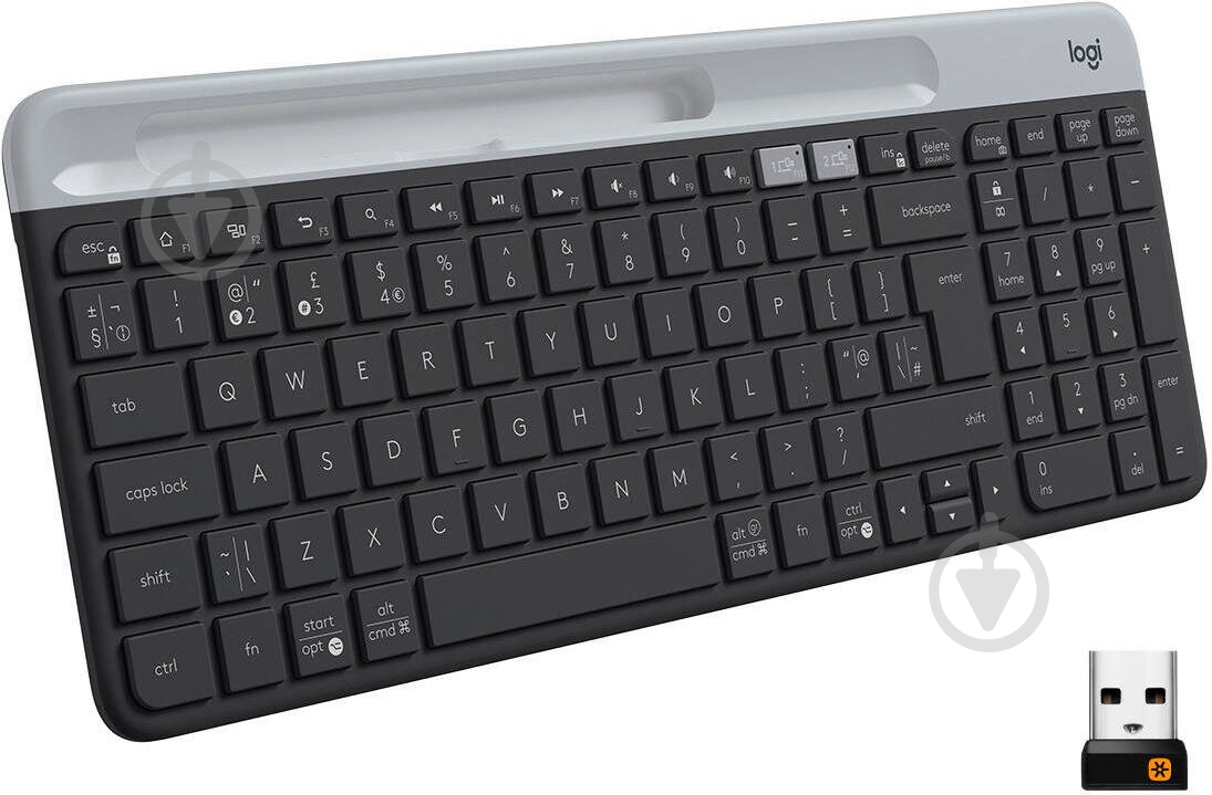 Клавиатура Logitech K580 Slim Multi-Device Wireless Graphite (920-009275) grey - фото 1 Клавиатура Logitech K580 Slim Multi-Device Wireless Graphite (920-009275) grey - фото 1