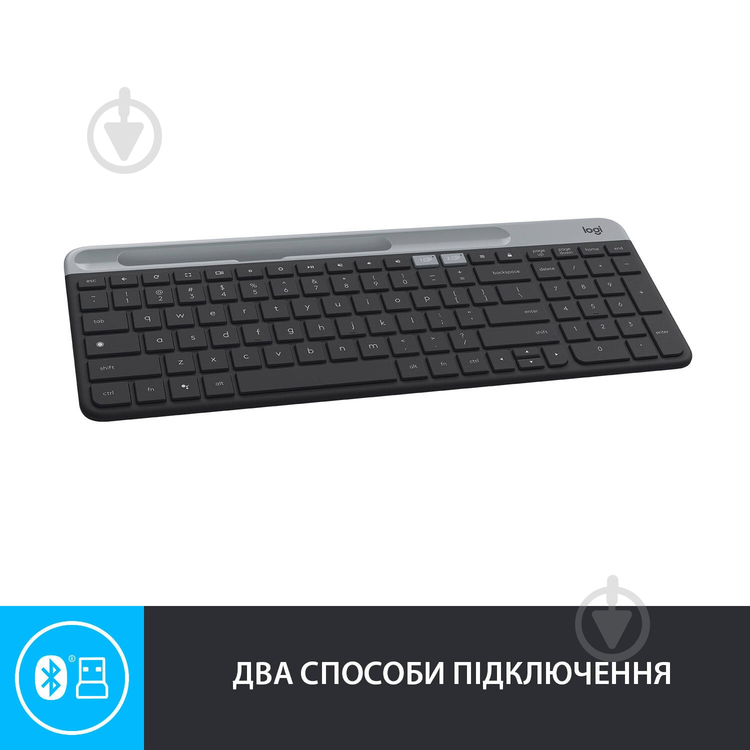 Клавиатура Logitech K580 Slim Multi-Device Wireless Graphite (920-009275) grey - фото 5 Клавиатура Logitech K580 Slim Multi-Device Wireless Graphite (920-009275) grey - фото 5