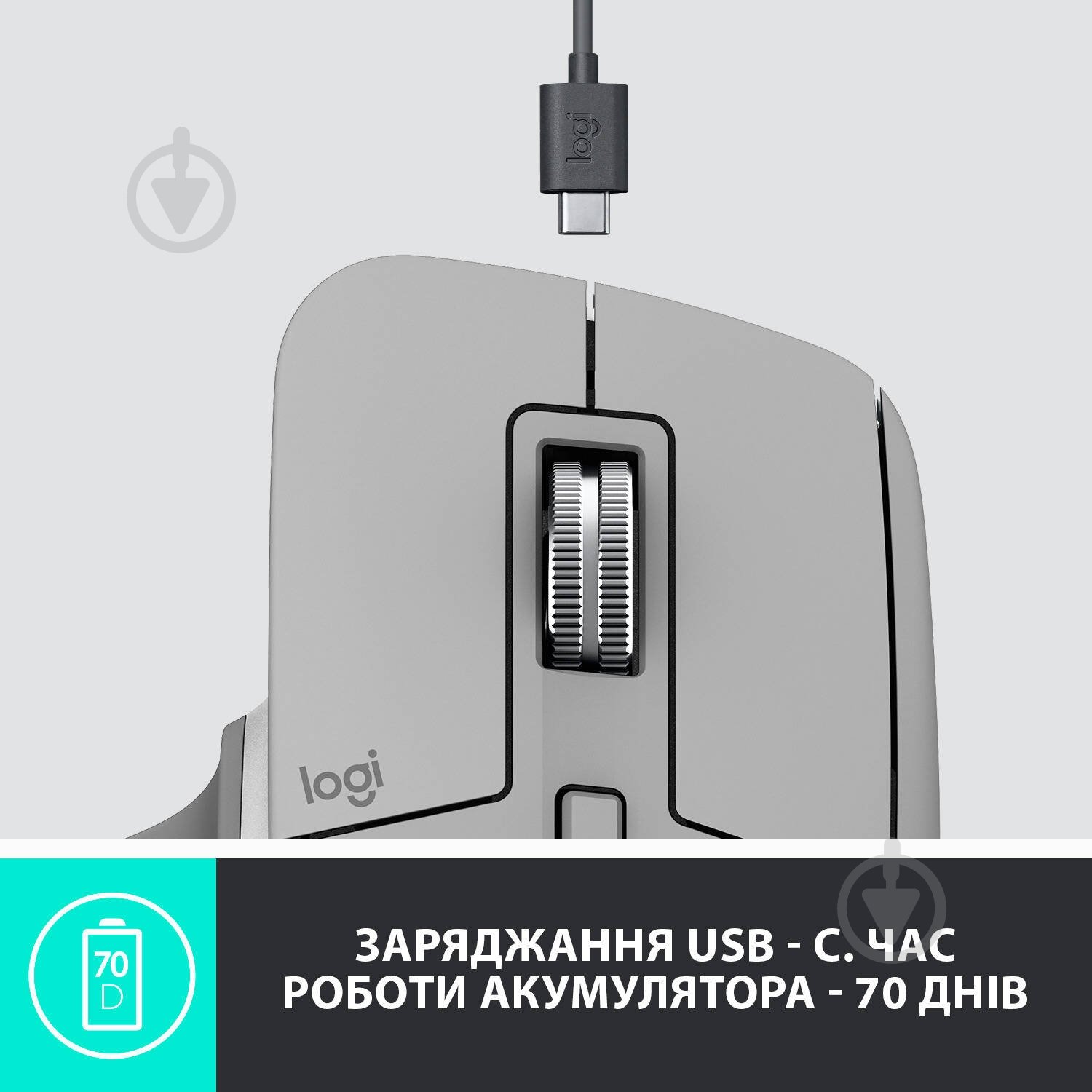 Мышь Logitech MX Master 3 Advanced Wireless Mouse grey (910-005695) - фото 8