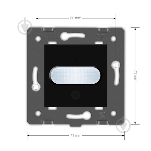 Механизм датчика движения Livolo черный VL-C7-01RG-12 - фото 5 Механизм датчика движения Livolo черный VL-C7-01RG-12 - фото 5
