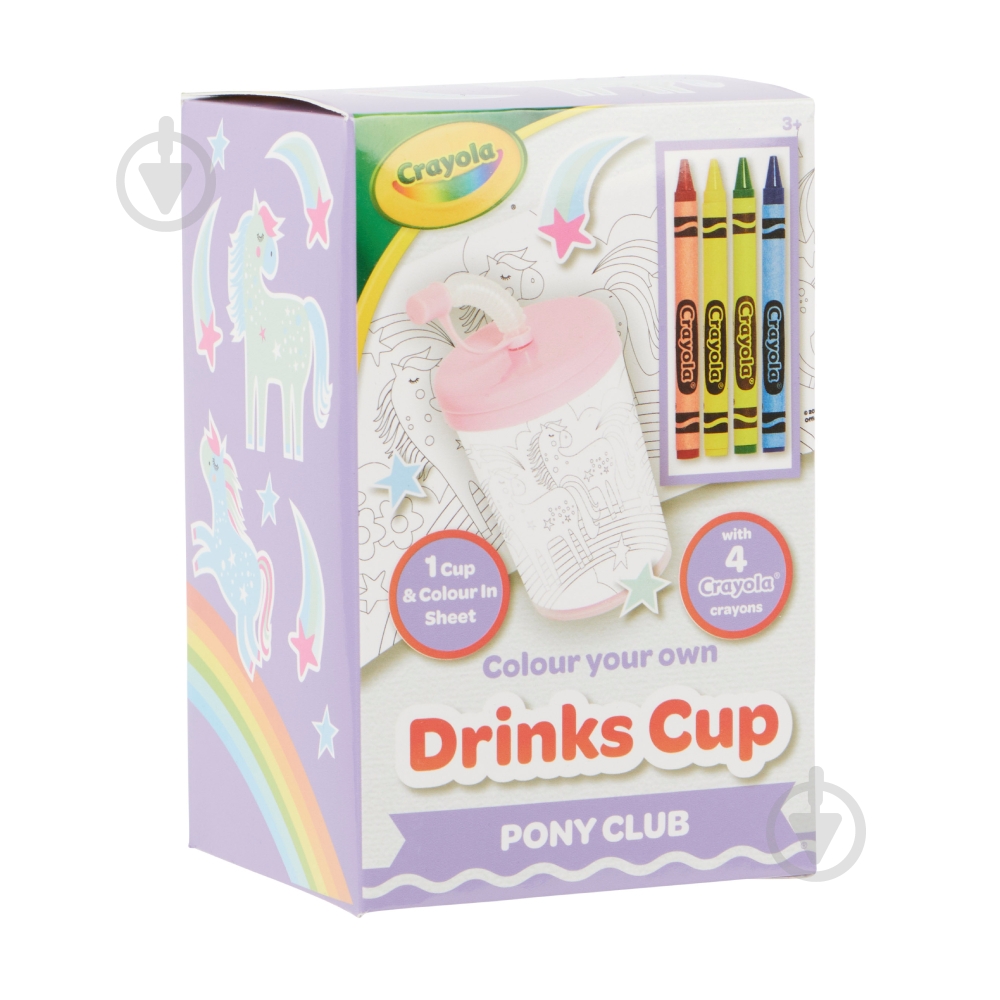 Стаканчик-раскраска Crayola Пони-клуб с карандашами 15765-B - фото 4