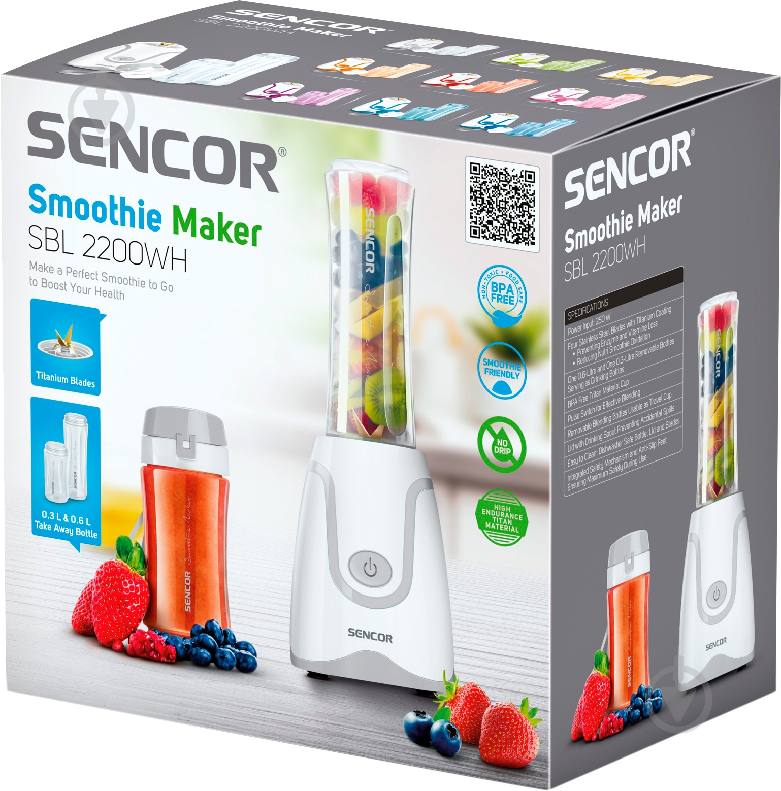 Блендер стационарный Sencor SBL2200WH - фото 7