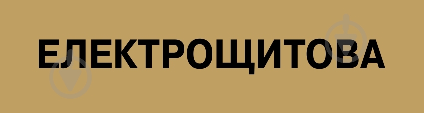 Табличка Електрощитова 300х80 мм латунь - фото 1